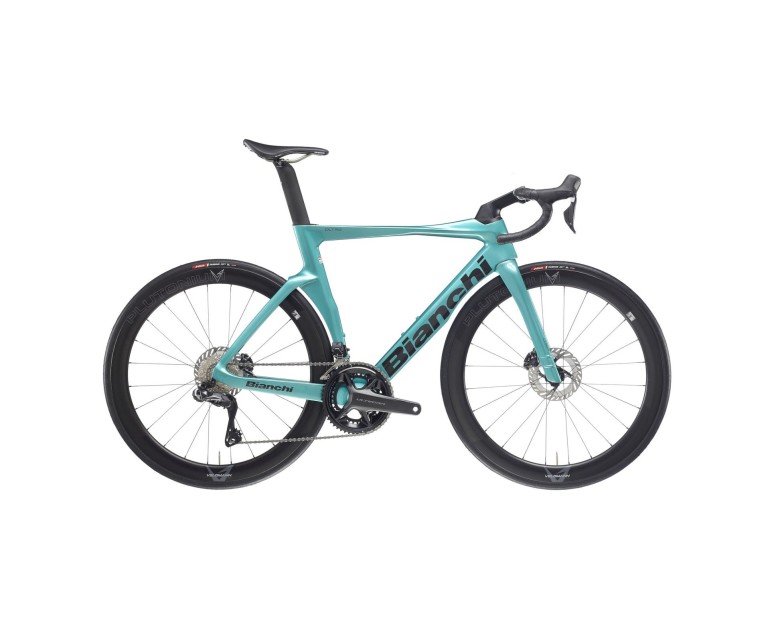 Xe Bianchi Oltre Comp Ultegra Di2 12S, ZN-Metallic Celeste/Black - full glossy